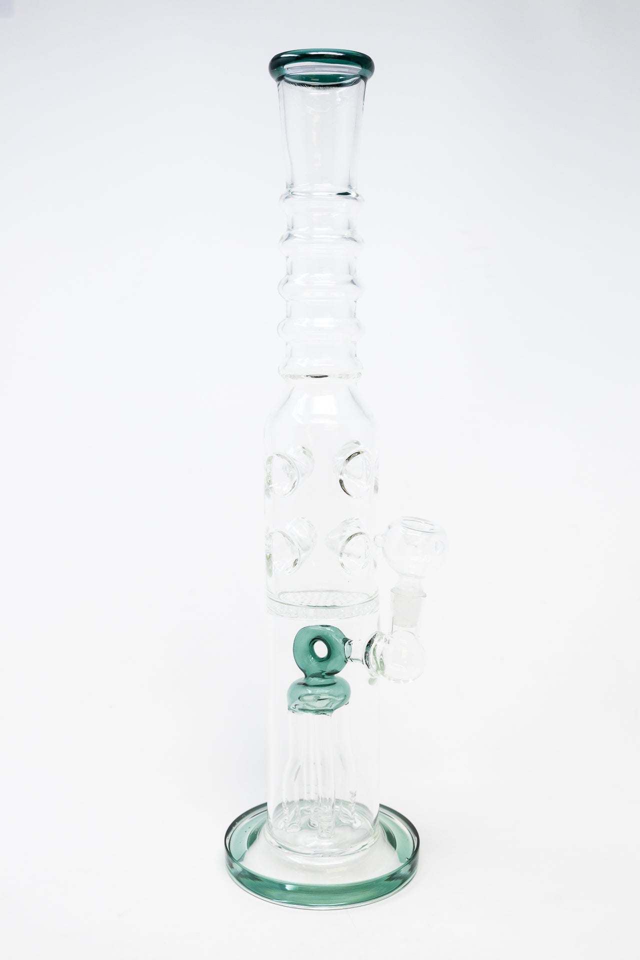 16" Dark Green Jellyfish Honeycomb Bong