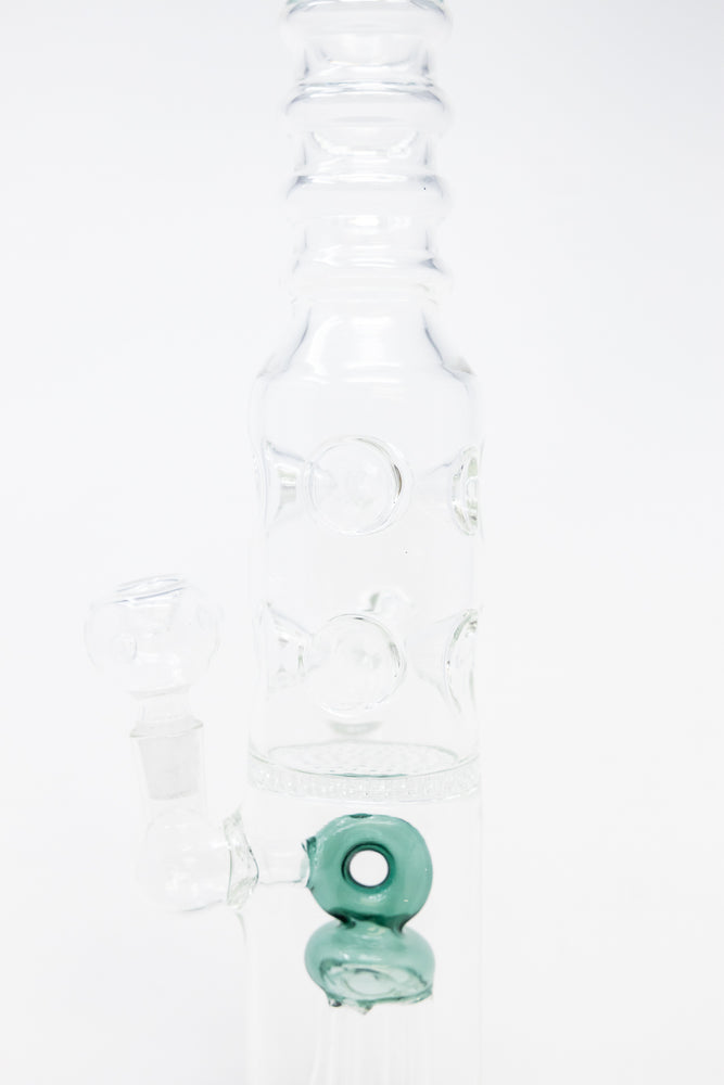 16" Dark Green Jellyfish Honeycomb Bong
