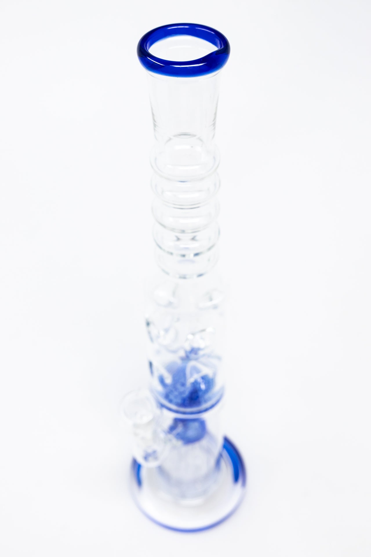 16" Blue Jellyfish Honeycomb Percolator Bong