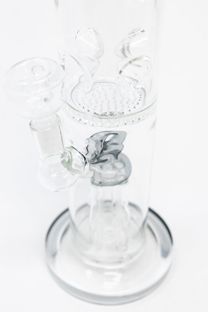 16" Grey Jellyfish Honeycomb Bong