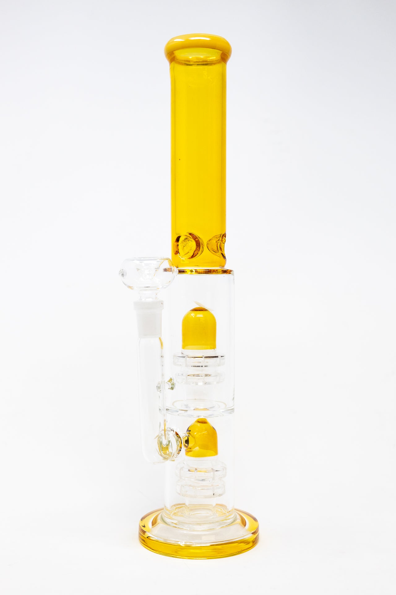 14" Amber Double Percolator Bong