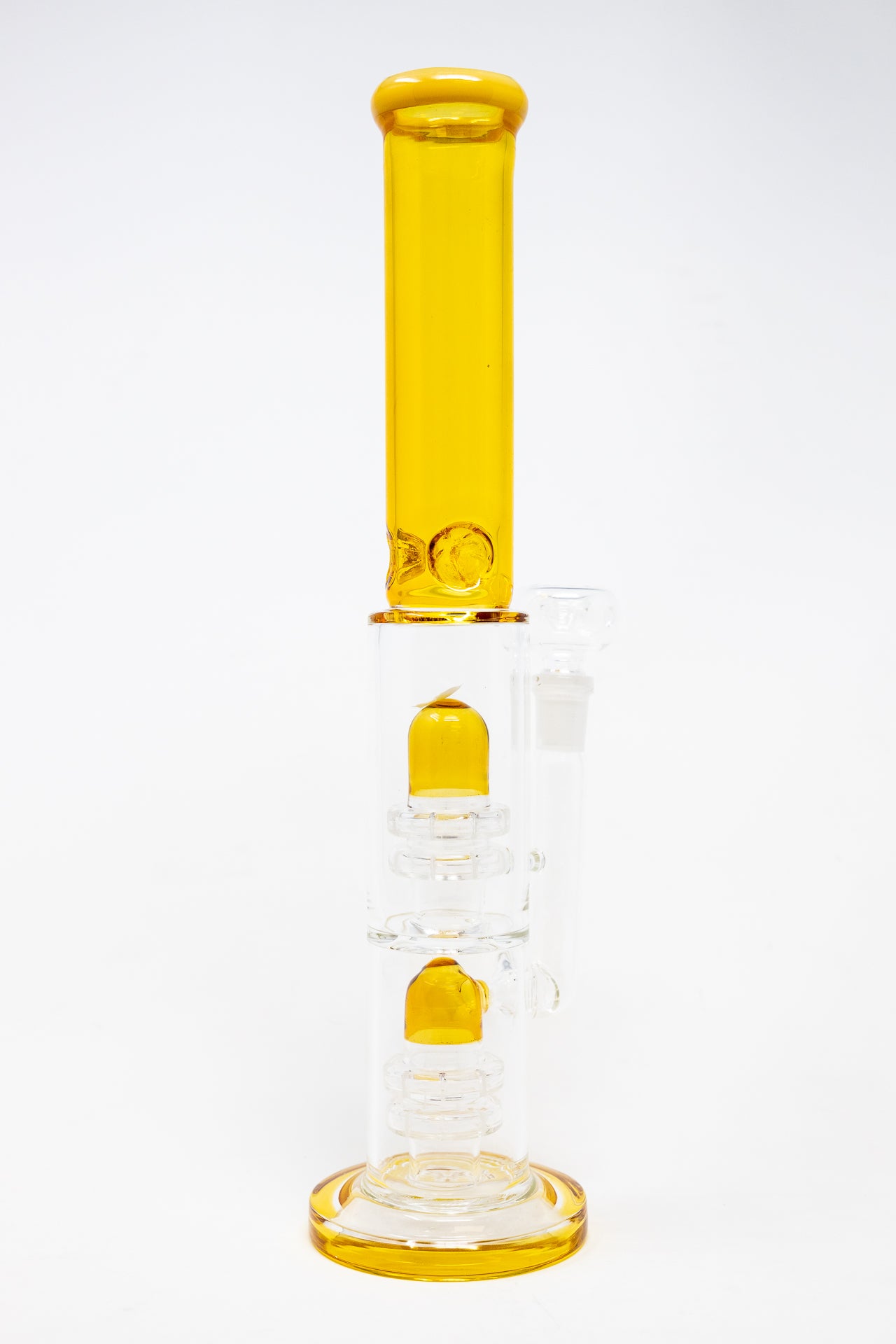 14" Amber Double Percolator Bong