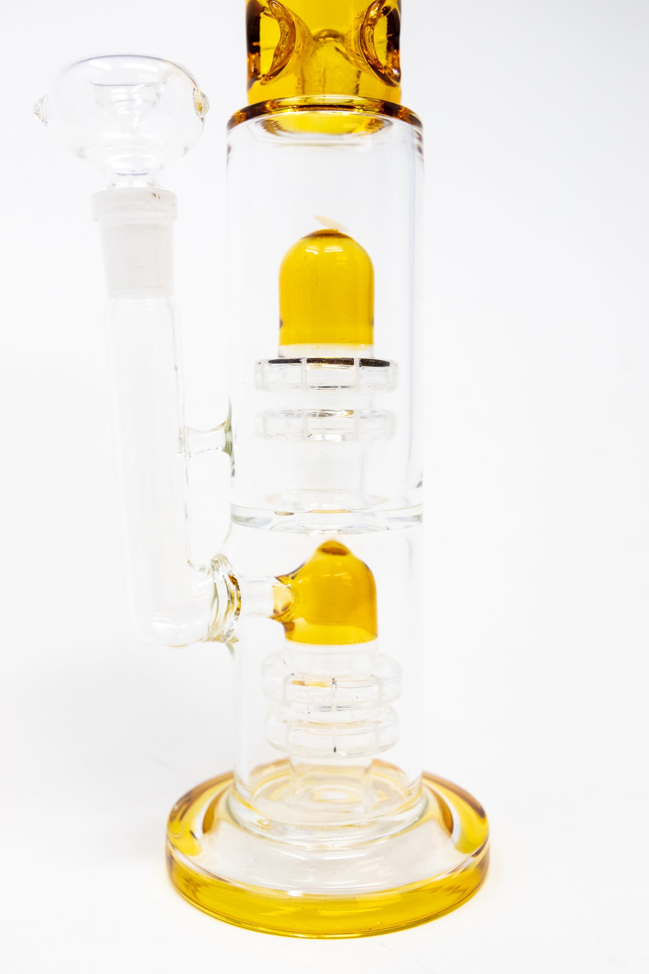 14" Amber Double Percolator Bong