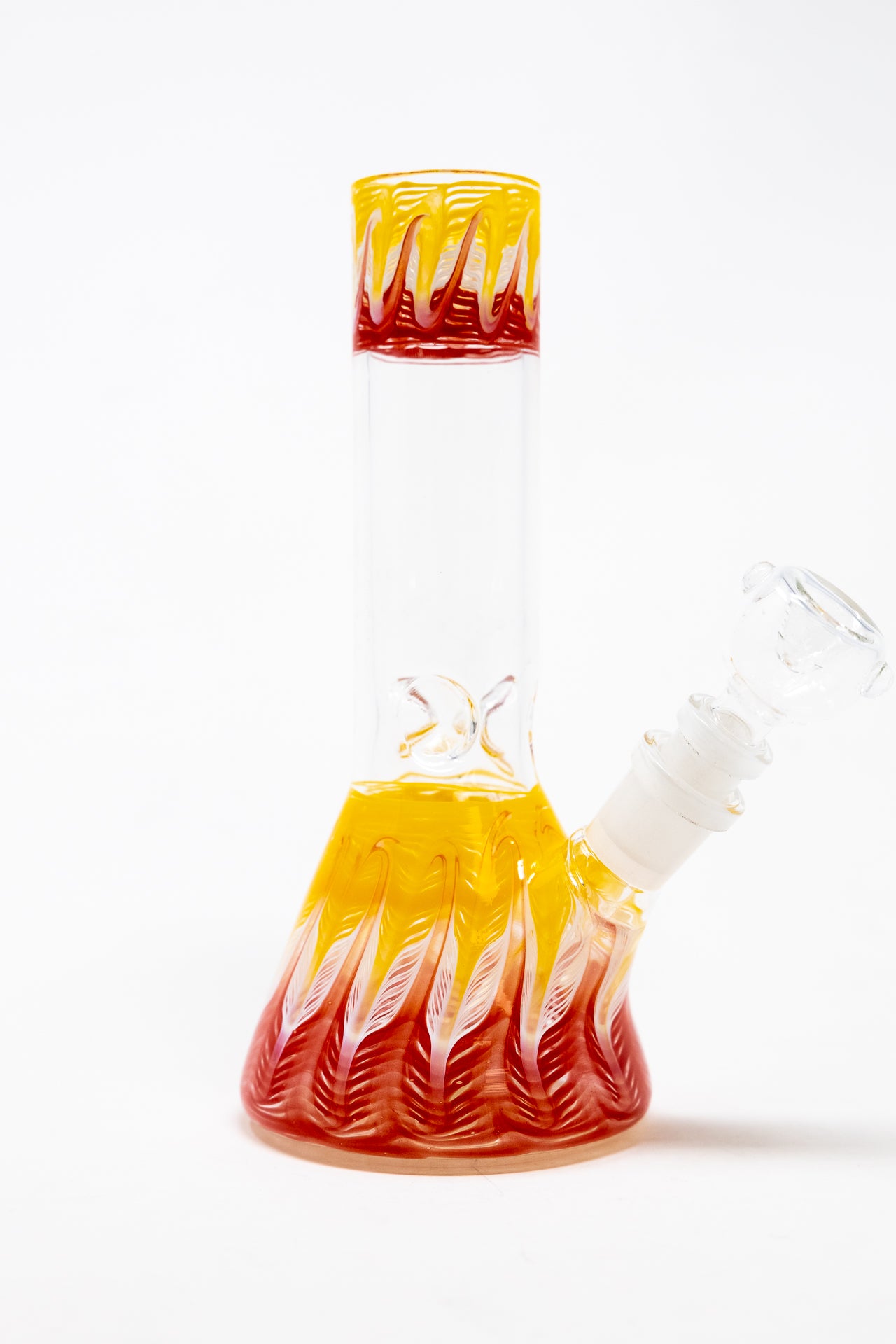 8" Red/Yellow Designer Beaker Bong