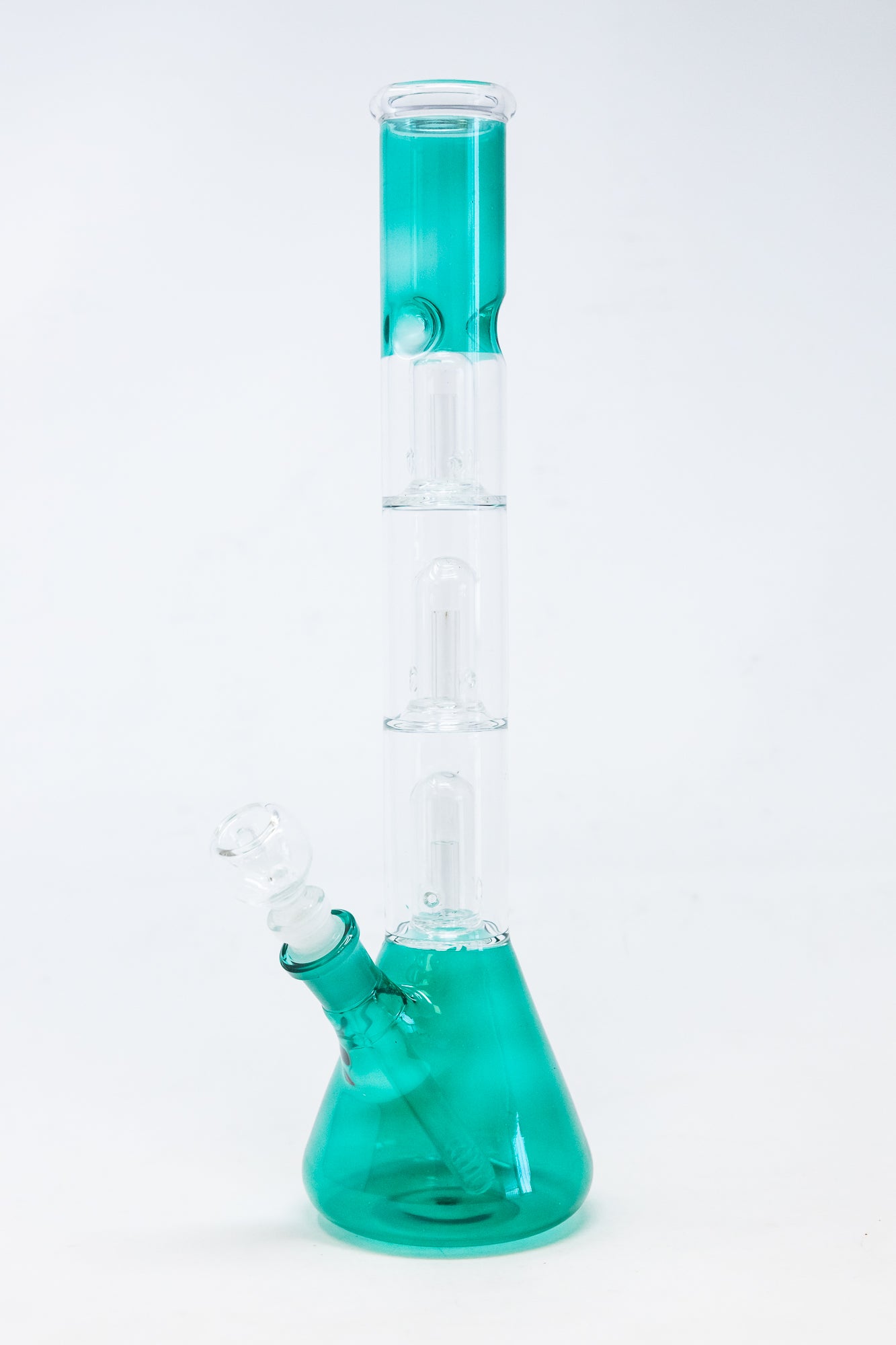 14" Aqua Triple Percolator Bong w/ Ice Catcher