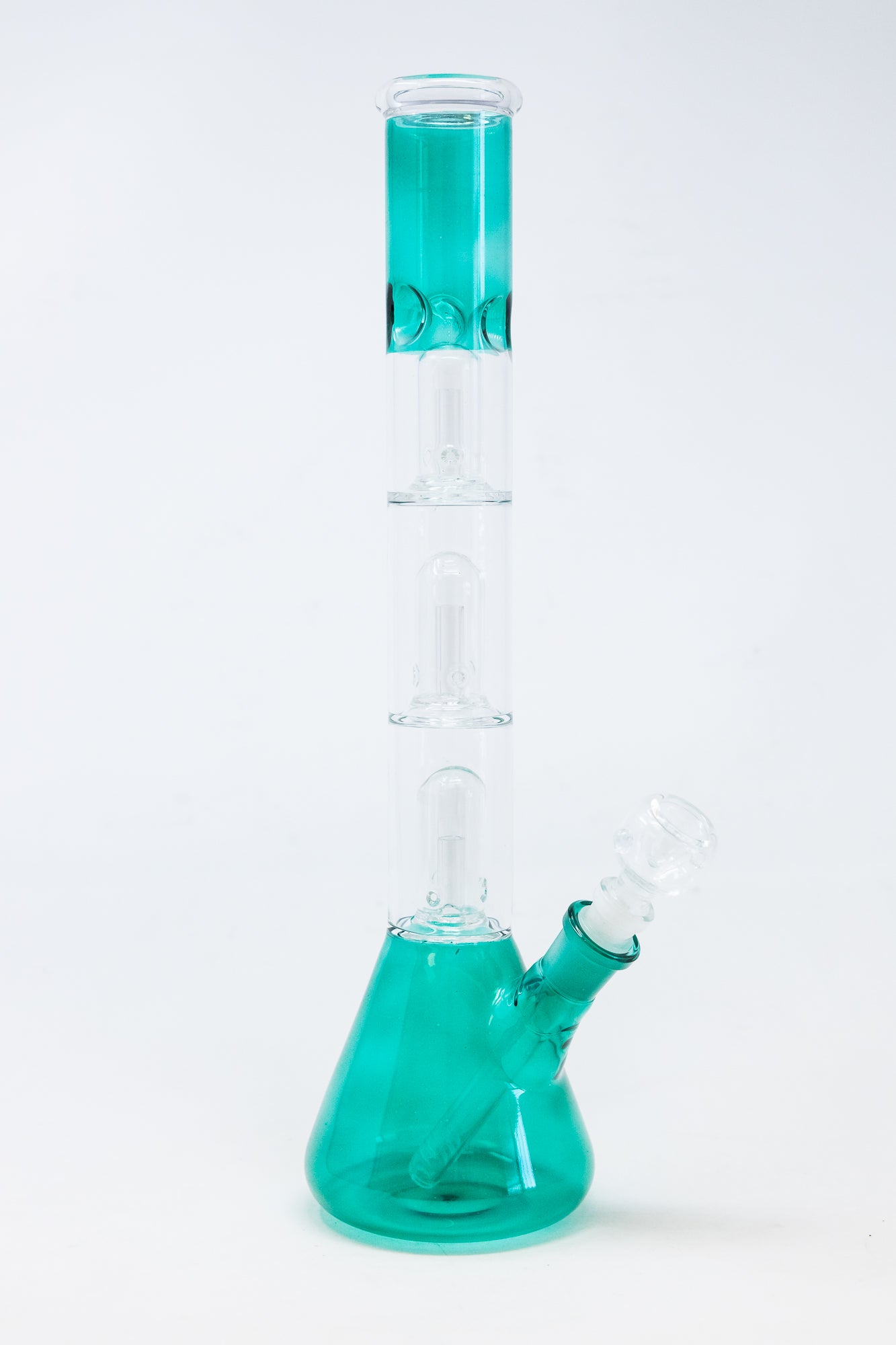 14" Aqua Triple Percolator Bong w/ Ice Catcher