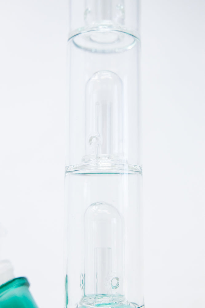14" Aqua Triple Percolator Bong w/ Ice Catcher