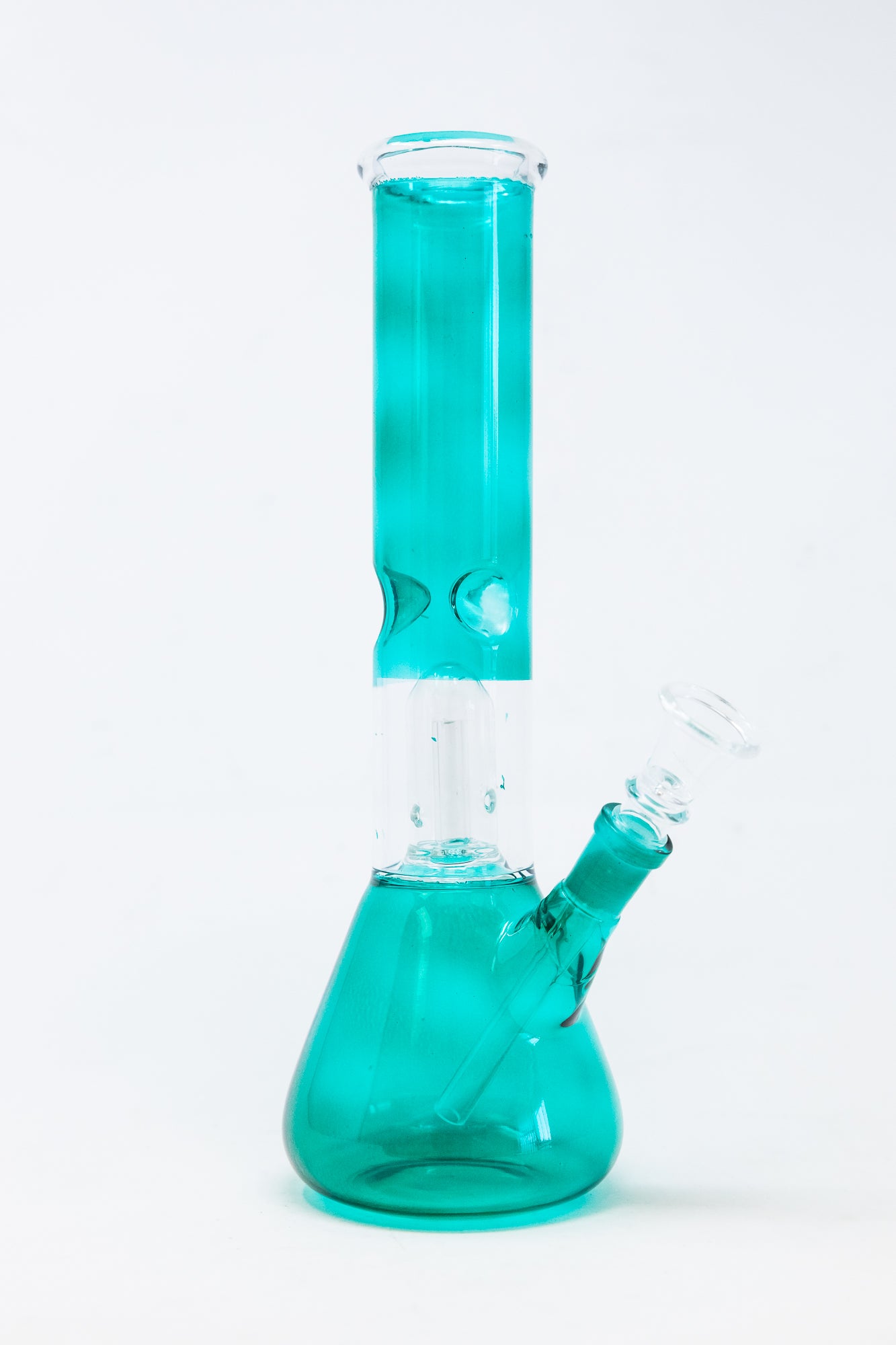 10" Aqua Single Percolator Bong w/ Ice Catcher