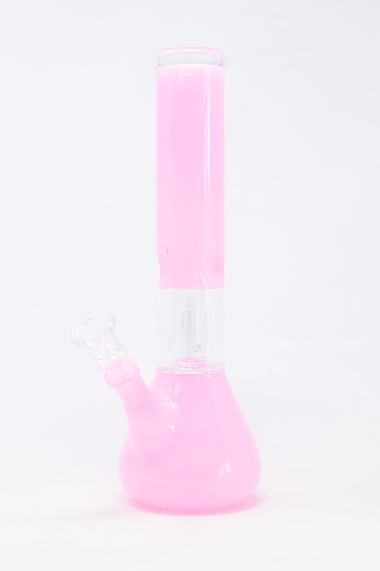 10" Milky Pink Single Percolator Bong w/ Ice Catcher