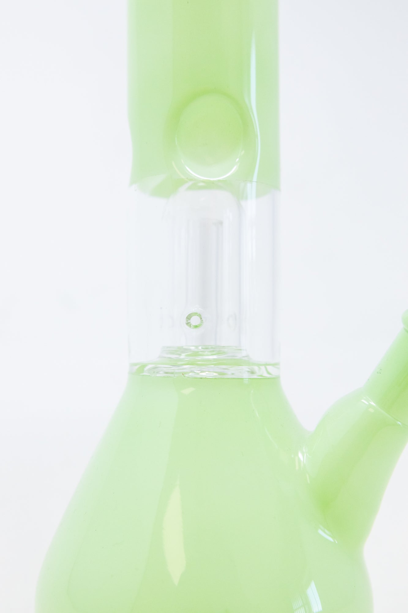 10" Milky Green Single Percolator Bong w/ Ice Catcher