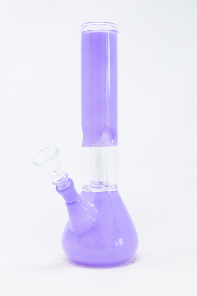 10" Milky Purple Single Percolator Bong w/ Ice Catcher