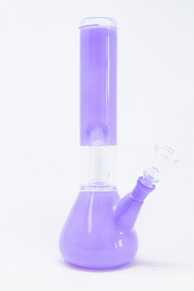 10" Milky Purple Single Percolator Bong w/ Ice Catcher