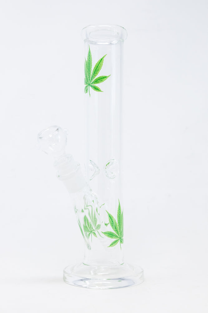 10" Green Leaf Straight Shooter Bong