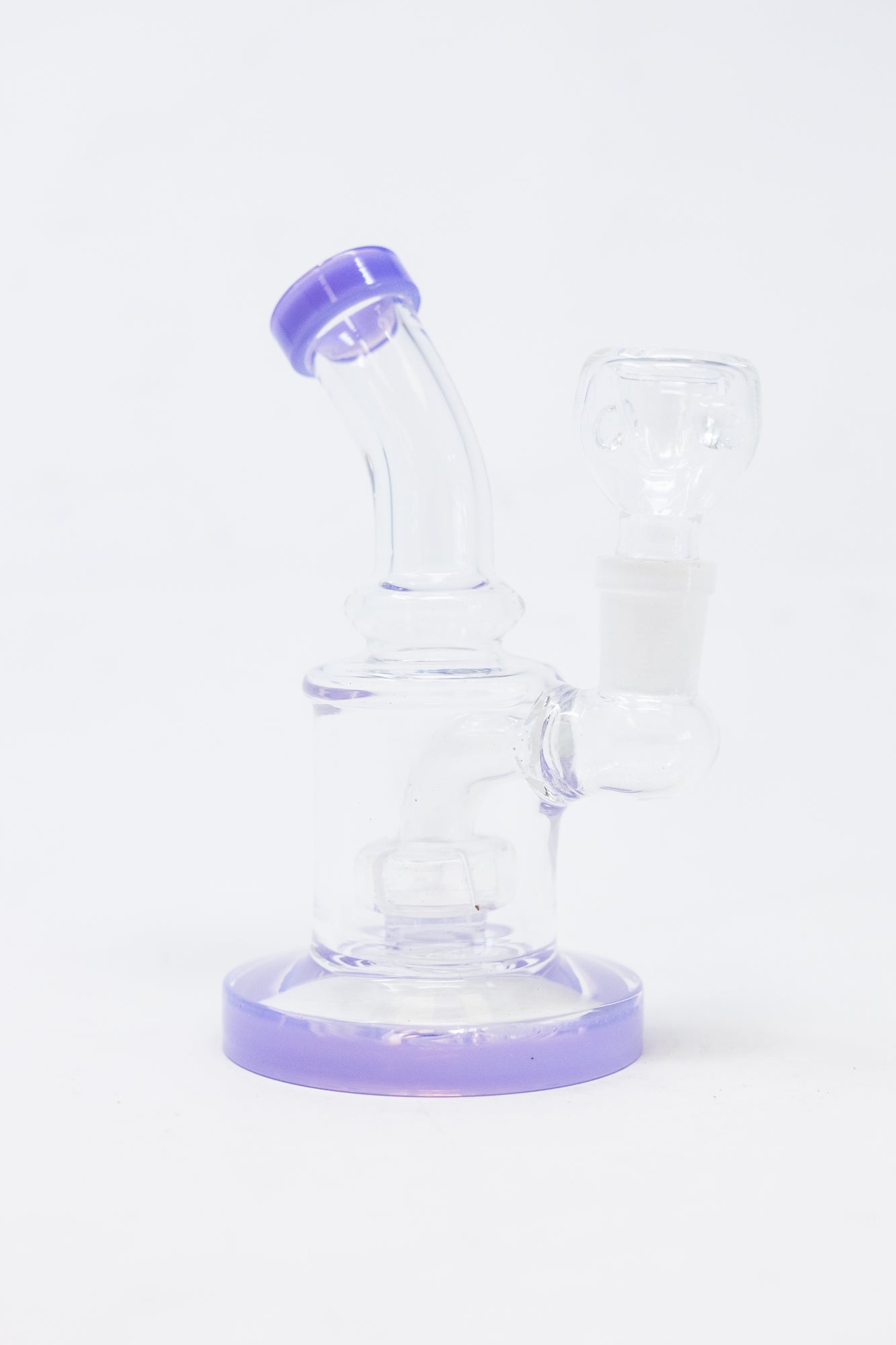 4" Purple Shower Bend Dab Rig