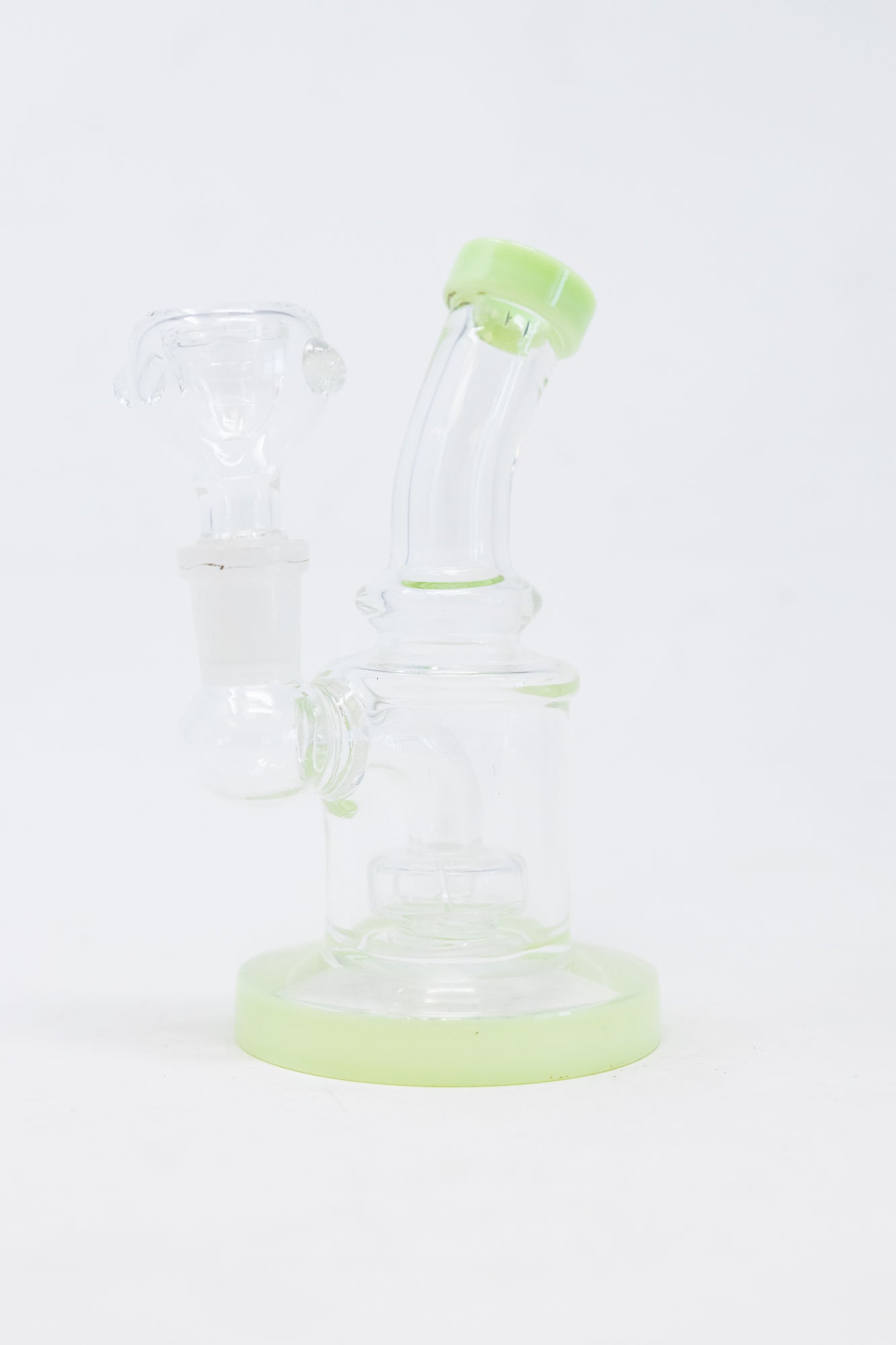 4" Lime Green Shower Bend Dab Rig