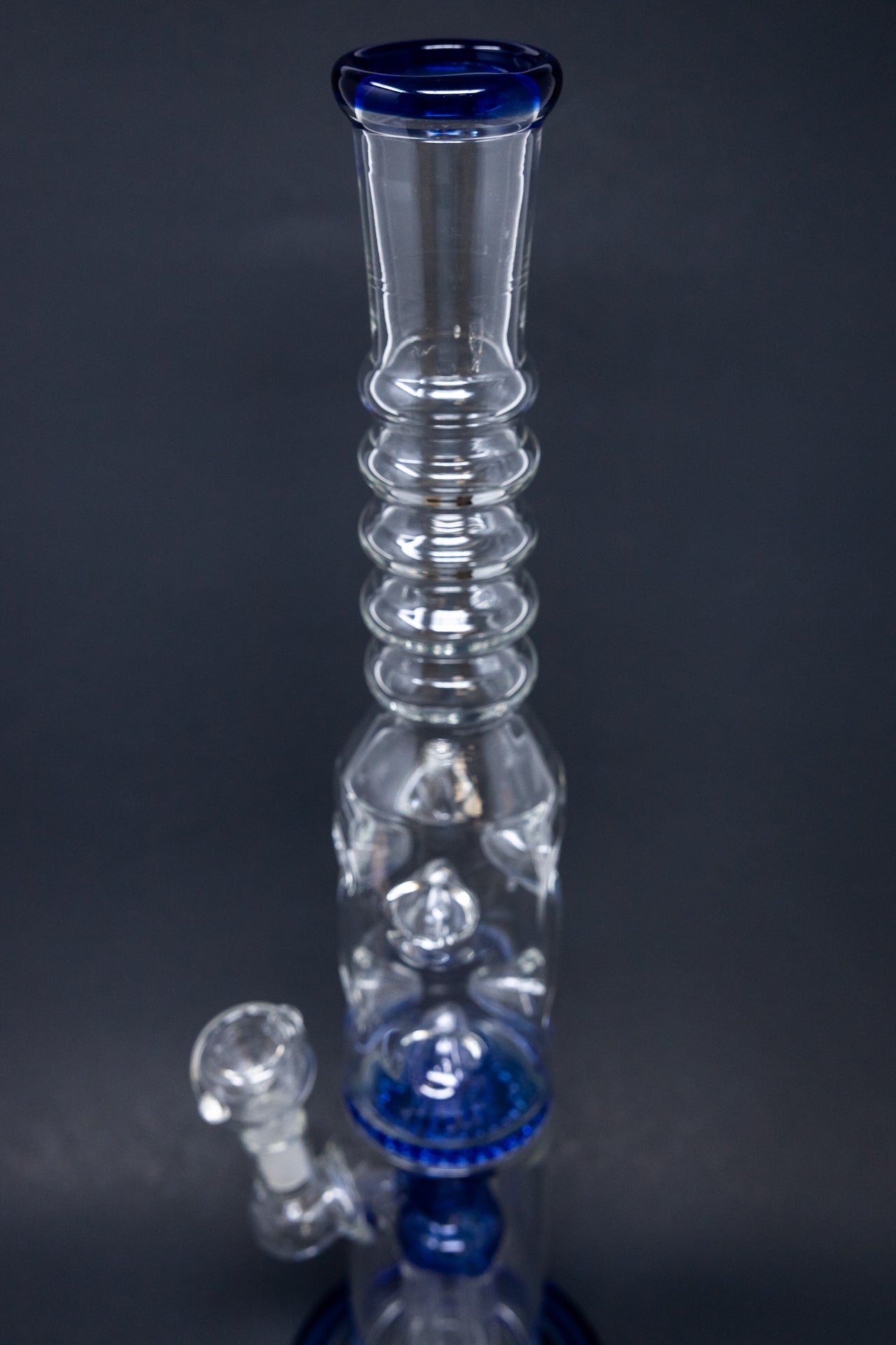 16" Blue Jellyfish Honeycomb Percolator Bong