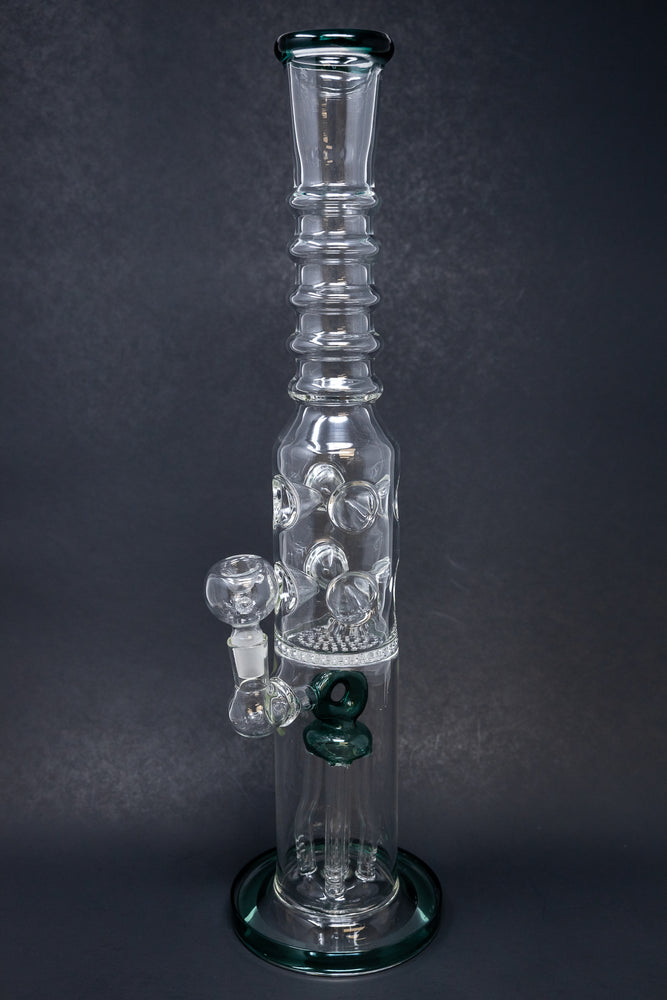 16" Dark Green Jellyfish Honeycomb Bong