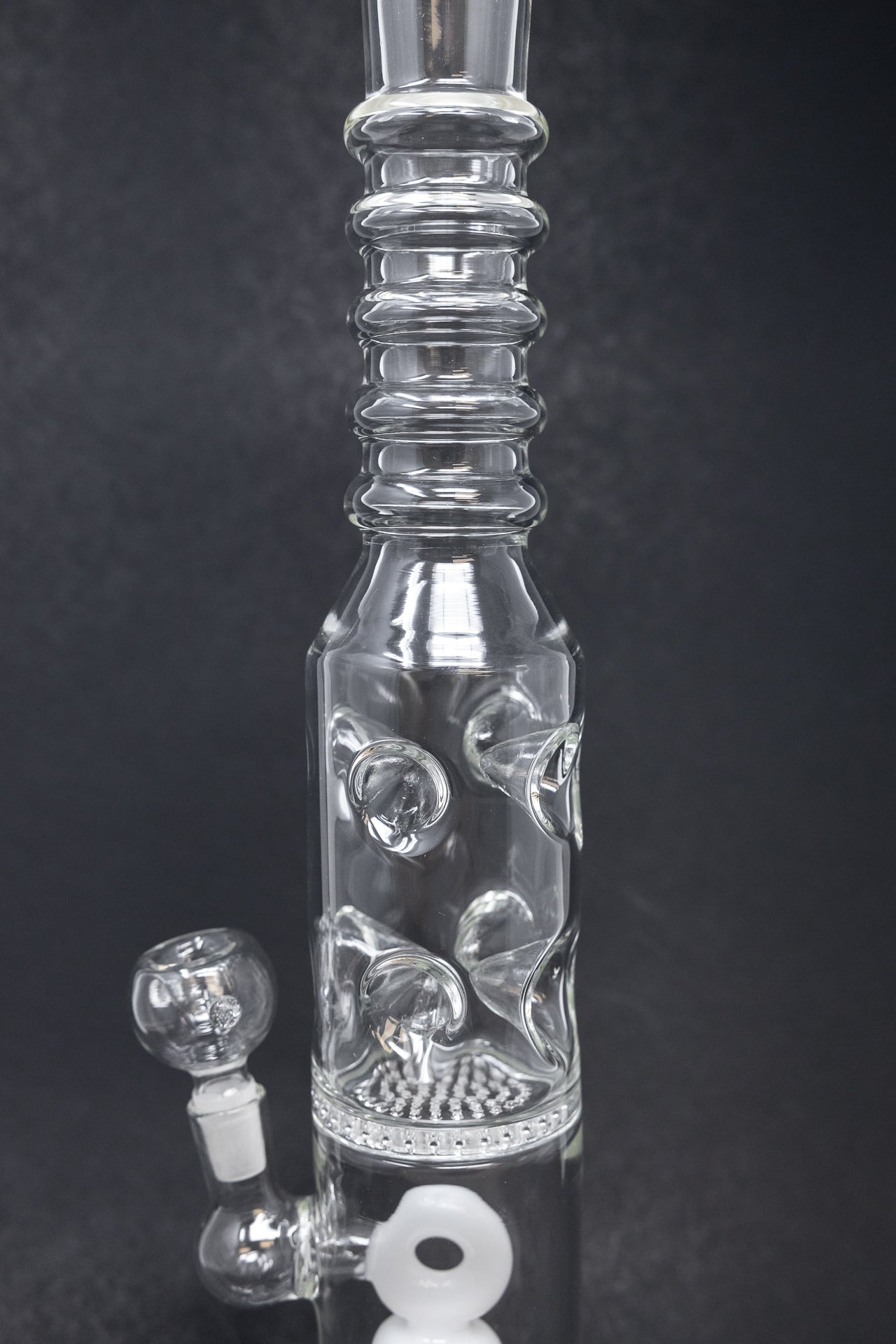 16" White Jellyfish Honeycomb Bong