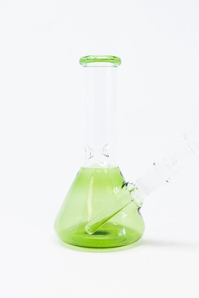 6" Green Beaker Bong w/ Ice Catcher