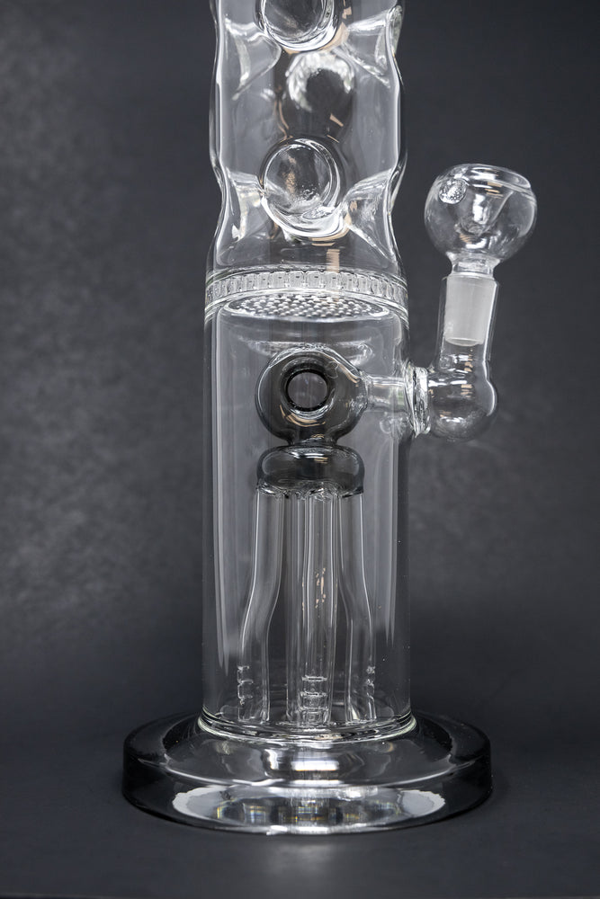 16" Grey Jellyfish Honeycomb Bong