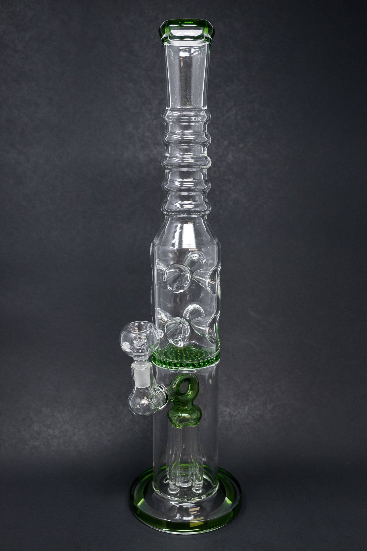 16" Green Jellyfish Honeycomb Bong