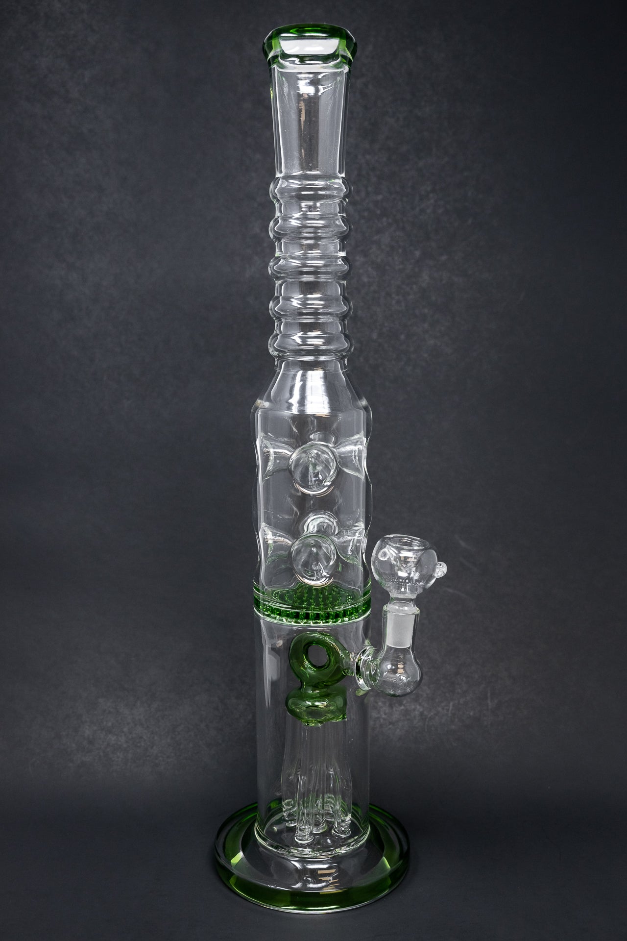 16" Green Jellyfish Honeycomb Bong