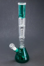 14" Aqua Triple Percolator Bong w/ Ice Catcher