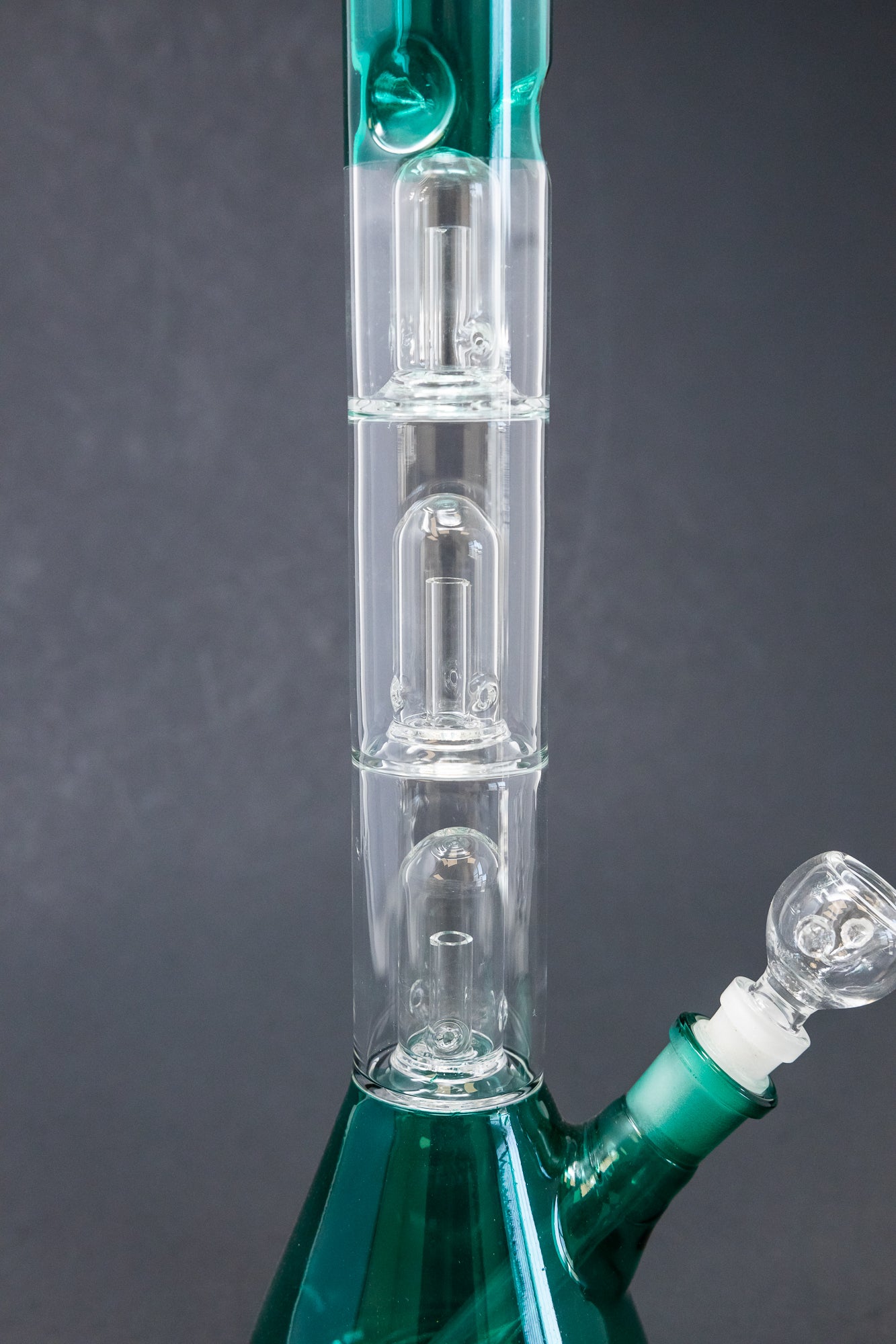 14" Aqua Triple Percolator Bong w/ Ice Catcher