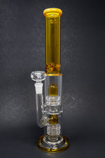 14" Amber Double Percolator Bong