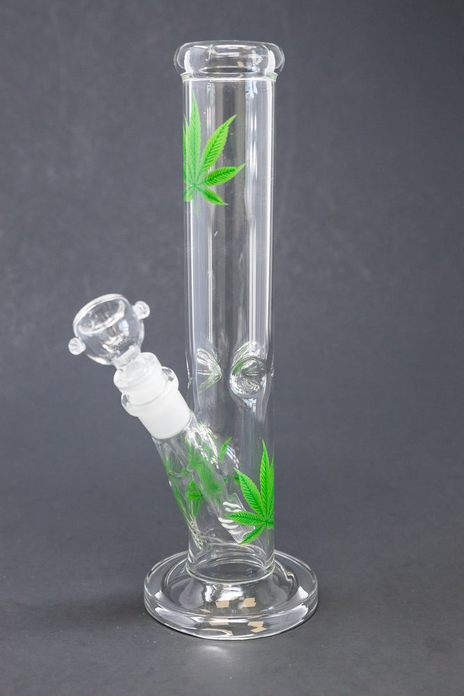 10" Green Leaf Straight Shooter Bong