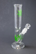 10" Green Leaf Straight Shooter Bong