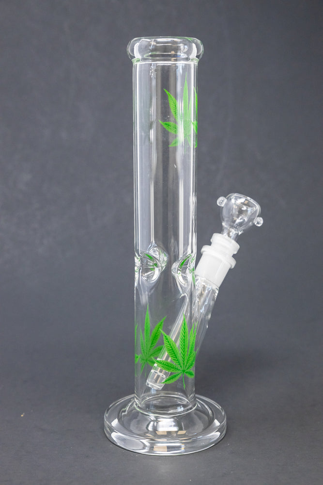 10" Green Leaf Straight Shooter Bong