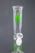 10" Green Leaf Straight Shooter Bong