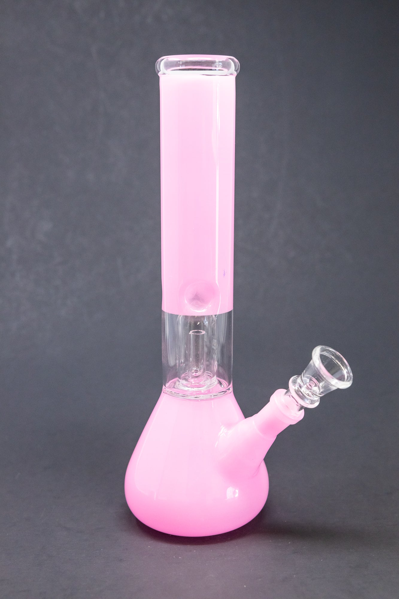 10" Milky Pink Single Percolator Bong w/ Ice Catcher
