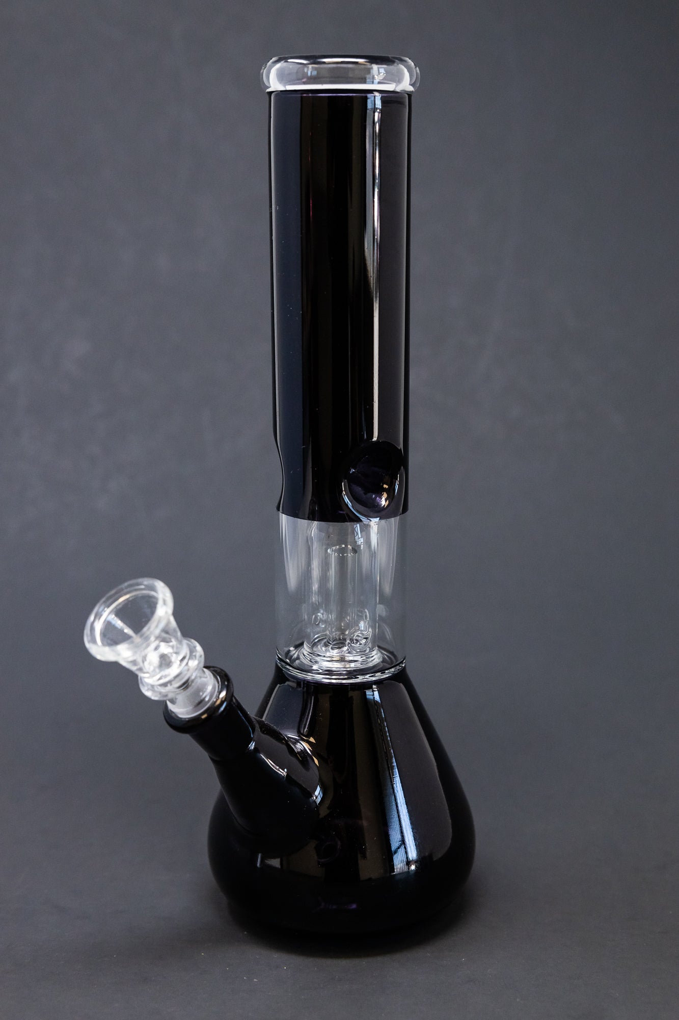 10" Black Single Percolator Bong w/ Ice Catcher