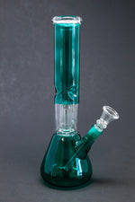 10" Aqua Single Percolator Bong w/ Ice Catcher