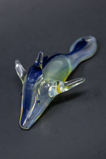 5" Blue Dolphin Glass Hand Pipe
