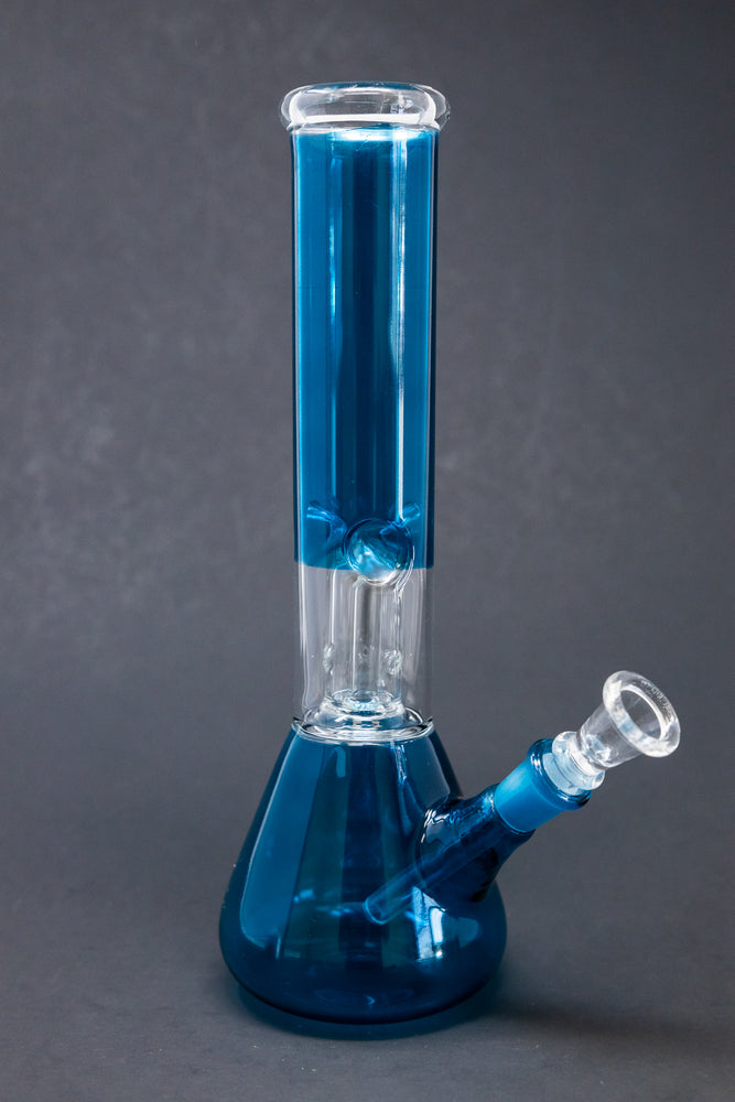 10" Teal Single Percolator Bong w/ Ice Catcher