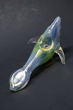 5" Blue Dolphin Glass Hand Pipe