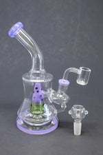 7" Purple Watermelon Percolator Dab Rig