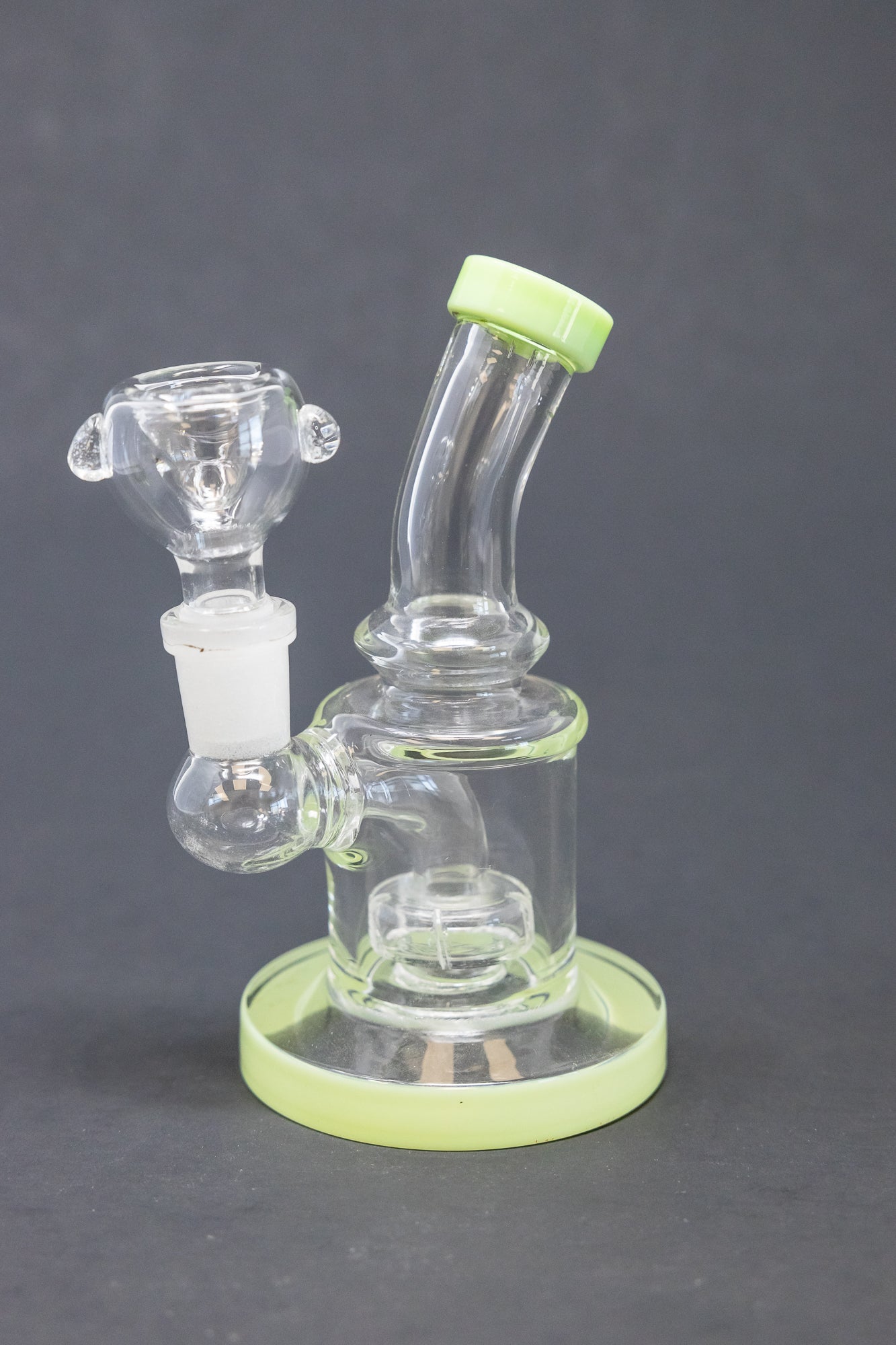 4" Lime Green Shower Bend Dab Rig