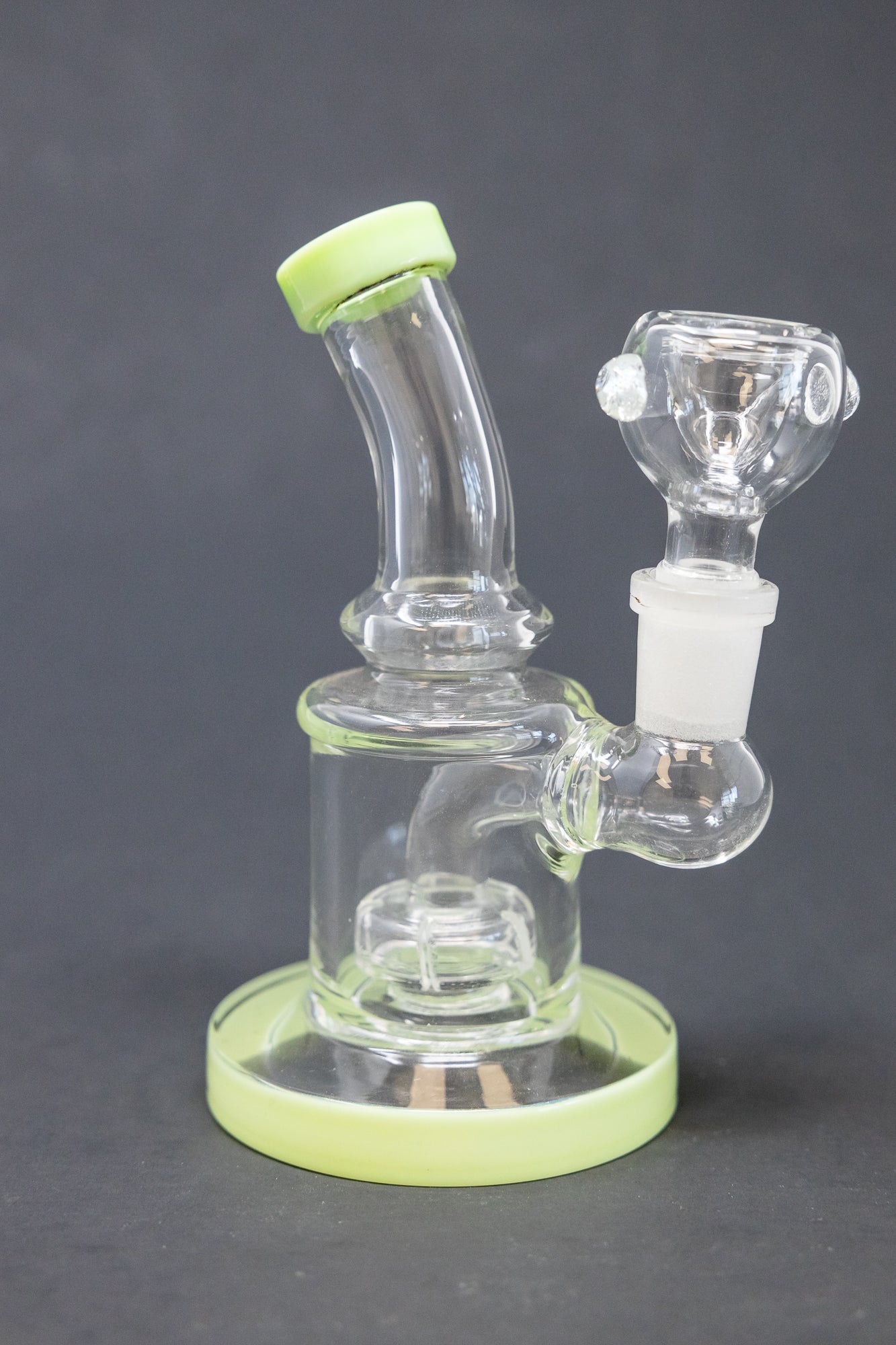 4" Lime Green Shower Bend Dab Rig