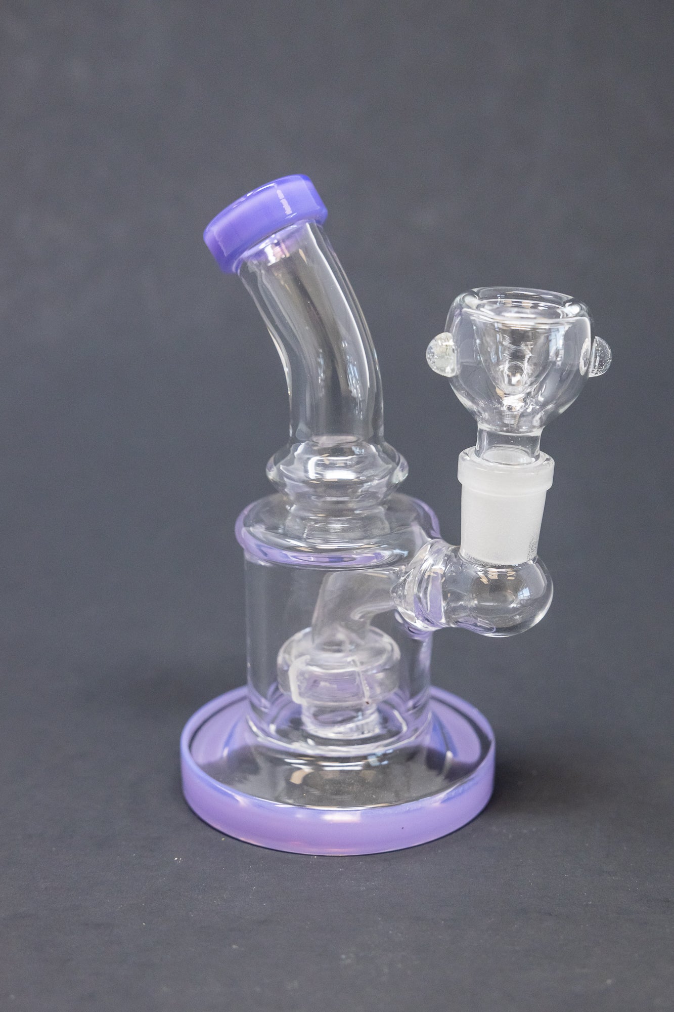 4" Purple Shower Bend Dab Rig
