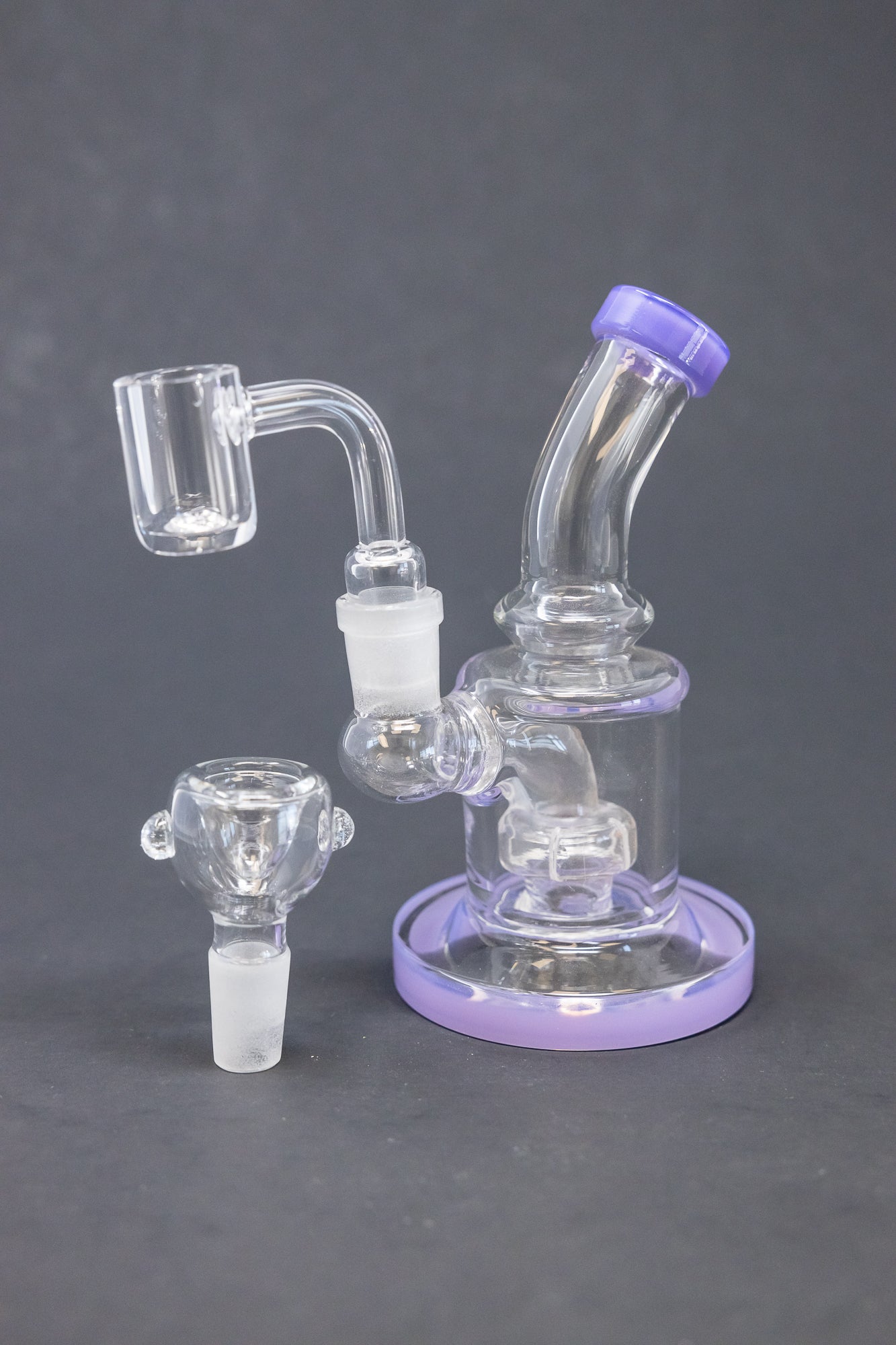 4" Purple Shower Bend Dab Rig