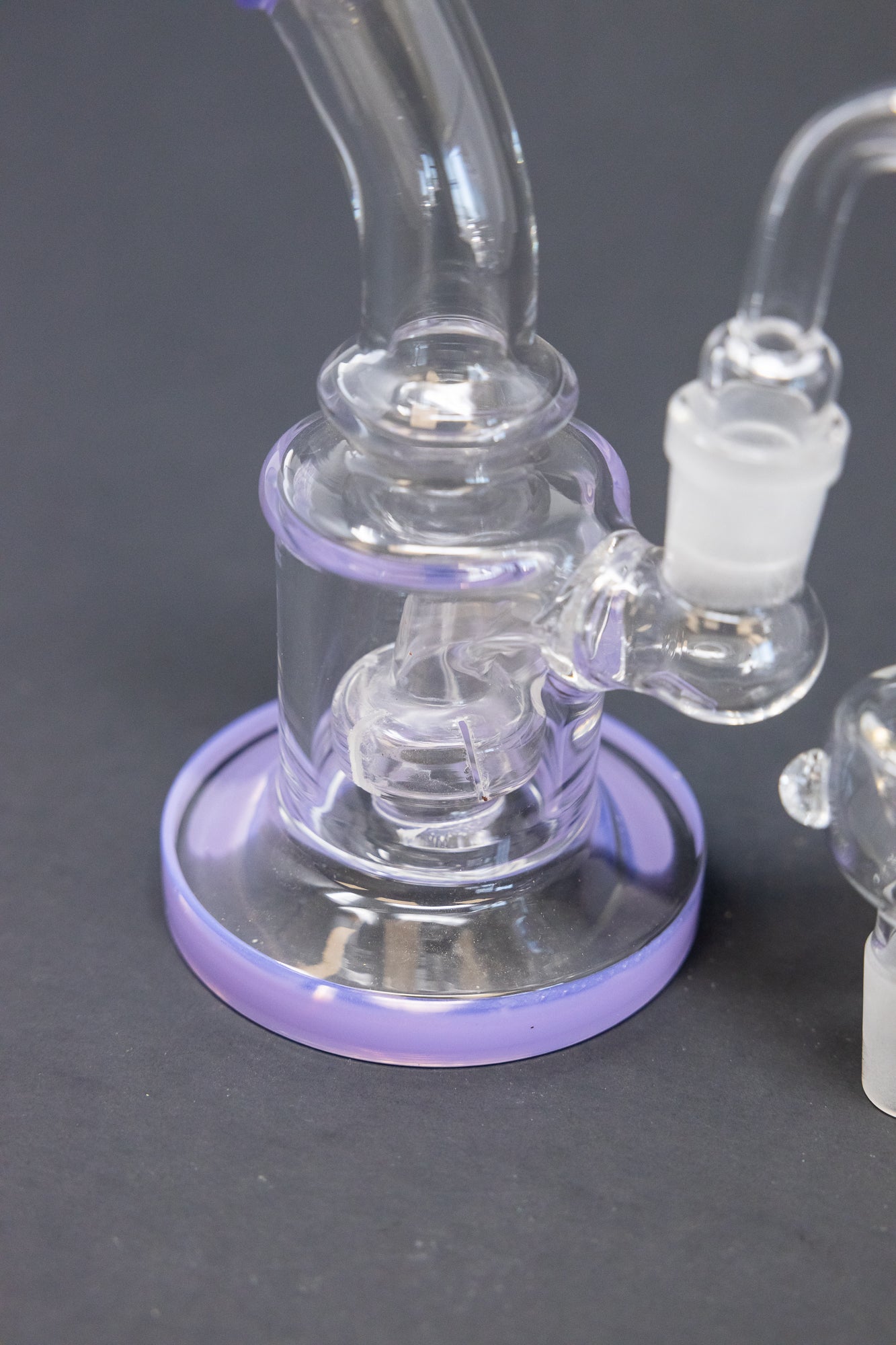 4" Purple Shower Bend Dab Rig