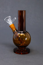 5" Amber Smiley Face Bong