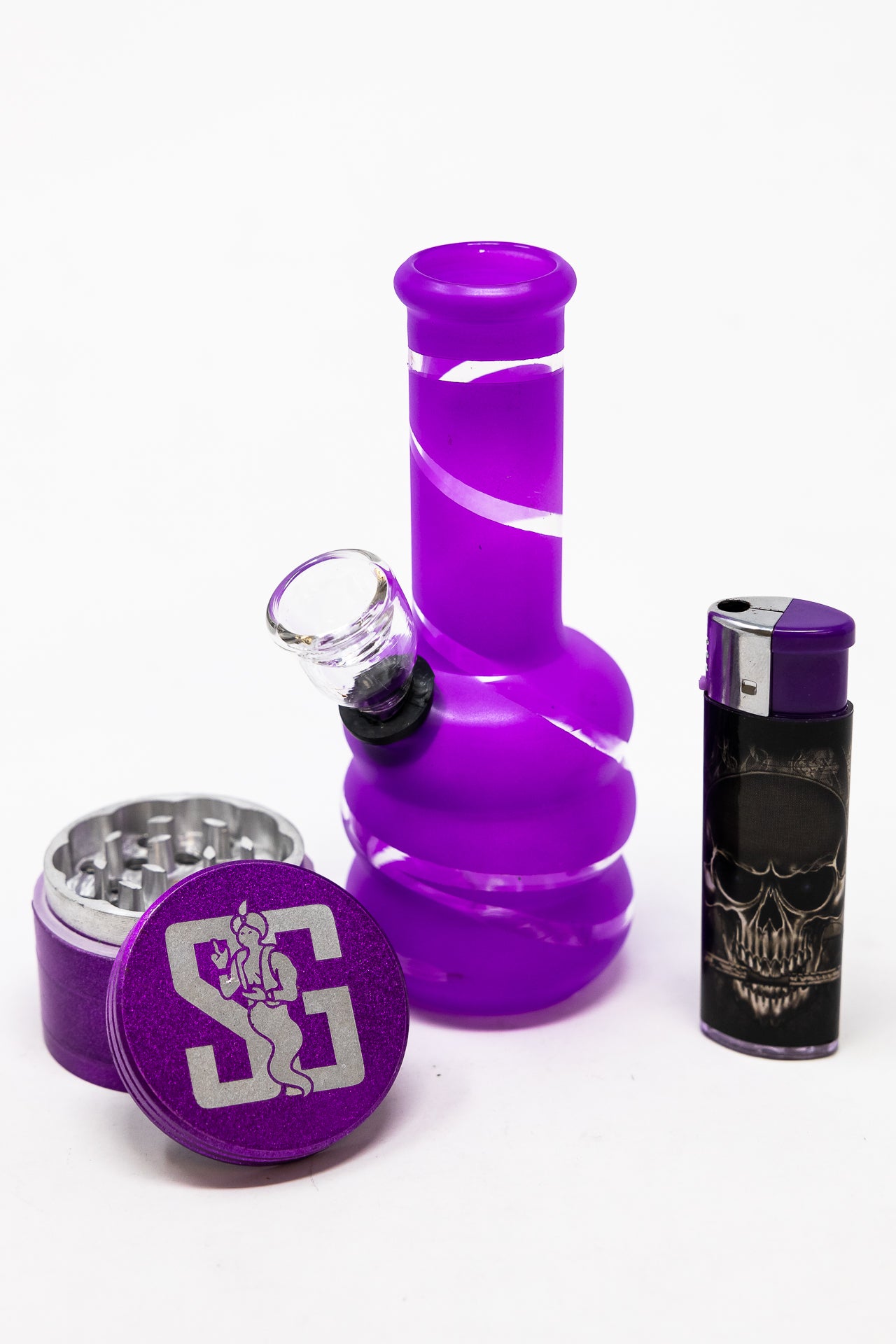 5" Purple Mini Bong Combo