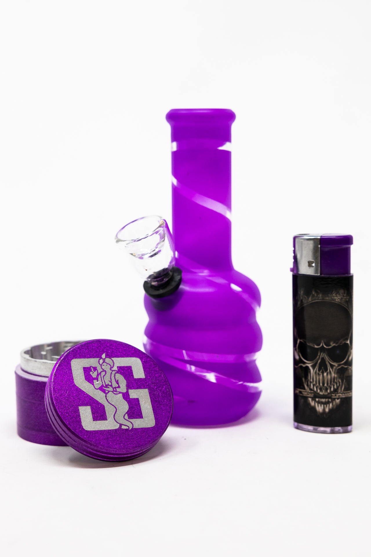 5" Purple Mini Bong Combo