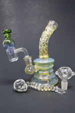 6" Twisted Color Changing Dab Rig Combo Set