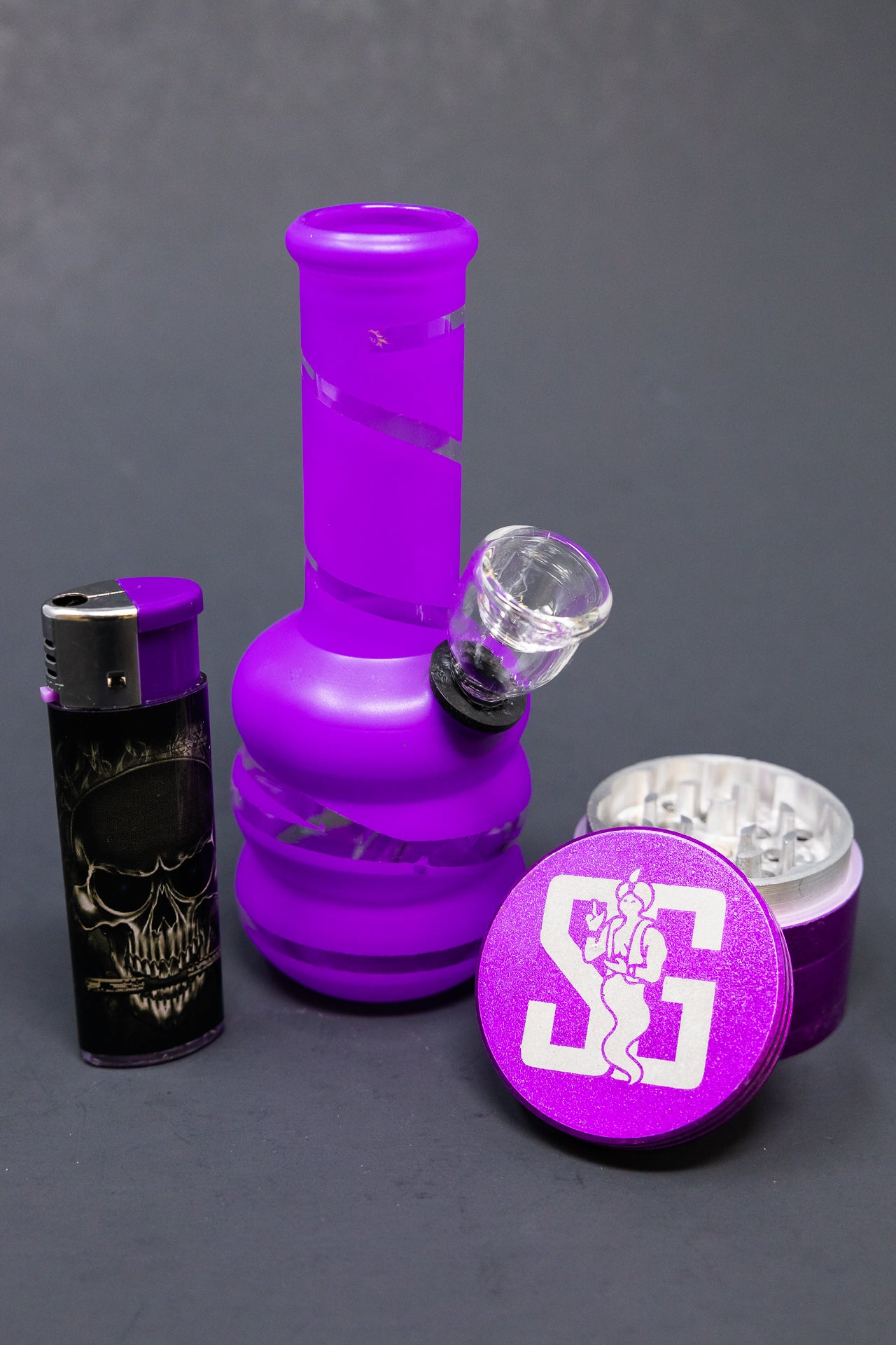 5" Purple Mini Bong Combo